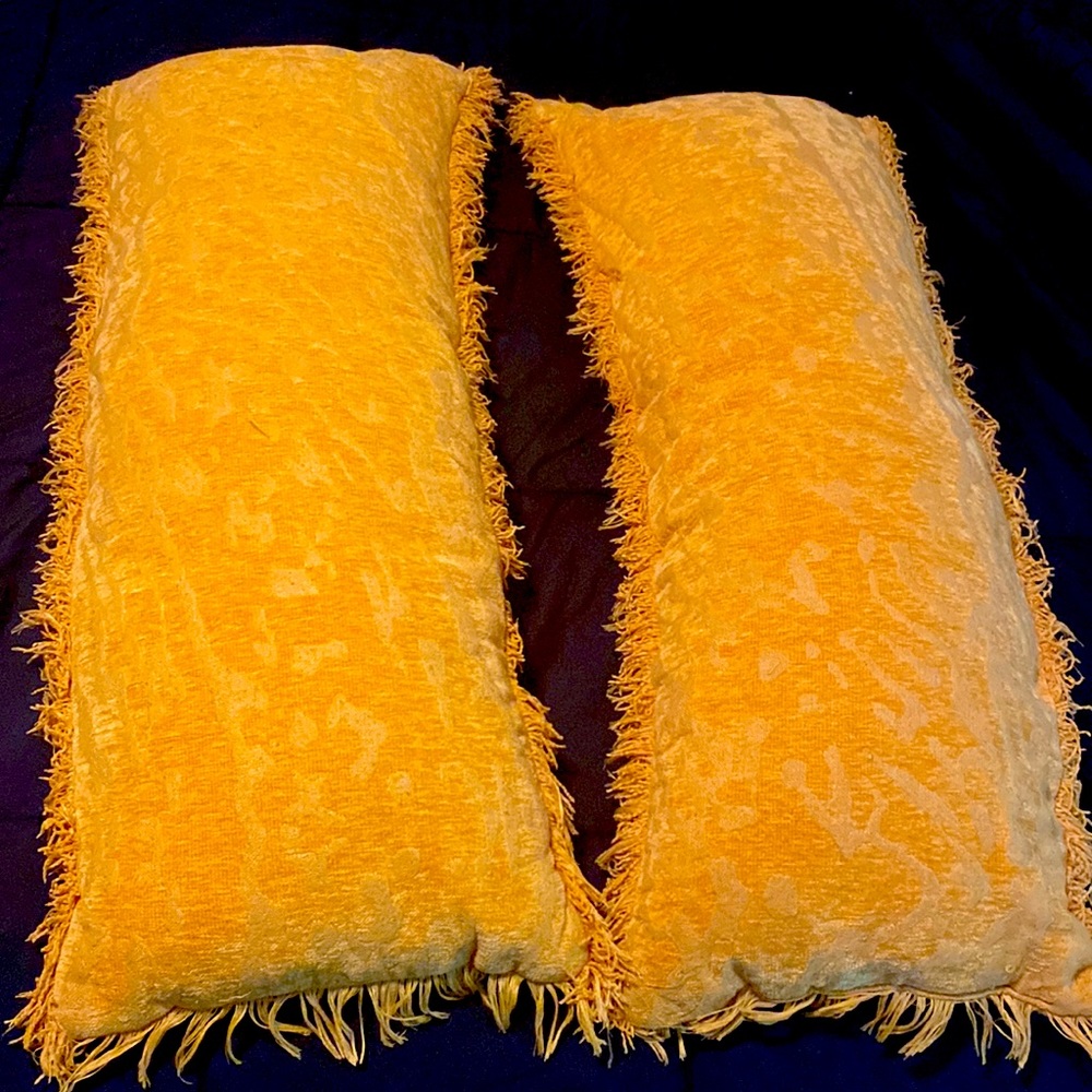Yellow Opalhouse lumbar pillows (2 available)